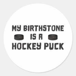 Adesivo Redondo Meu Birthstone é um Puck de Hockey