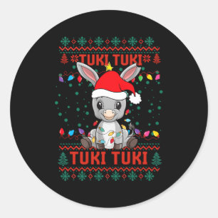 Adesivo Redondo Meu Burrito Sabanero Natal Mexicano Tuki Tuki Lati