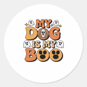 Adesivo Redondo Meu Cachorro É Minha Camisa � Cachorro Engraçado P
