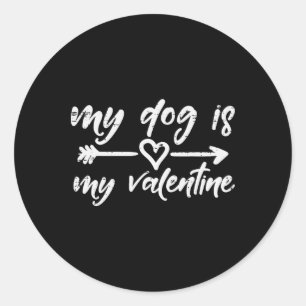 Adesivo Redondo Meu Cachorro Valentine Dono de Animal de Estimação