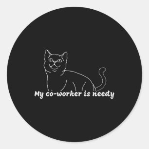 Adesivo Redondo Meu Colega De Trabalho É Caro - Trabalho Engraçado