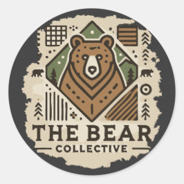 Adesivo Redondo Meu Coletivo do Urso