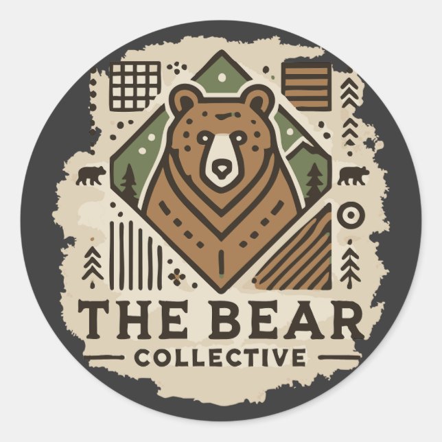 Adesivo Redondo Meu Coletivo do Urso (Frente)