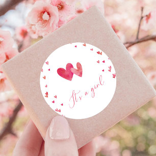 Adesivo Redondo Meu coração é uma garota