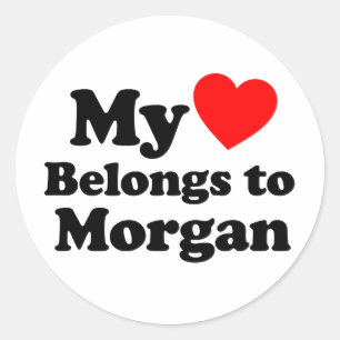 Adesivo Redondo Meu Coração Pertence a Morgan