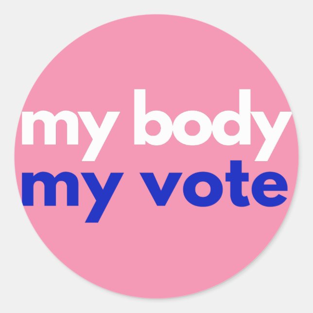 Adesivo Redondo Meu Corpo Meu Voto (Frente)