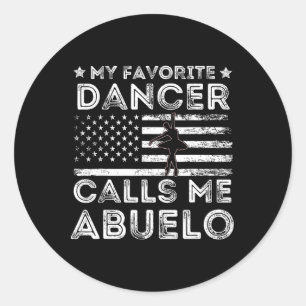 Adesivo Redondo Meu Dançarino Favorito Me Chama Abuelo Dance Balé