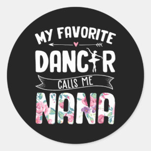 Adesivo Redondo Meu Dançarino Favorito Me Chama De Balé Da Nana Mo