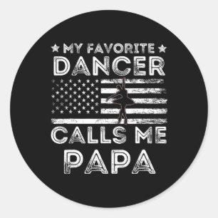 Adesivo Redondo Meu Dançarino Favorito Me Chama De Balé De Dança P
