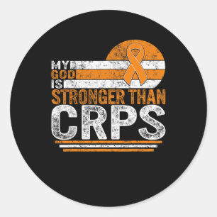 Adesivo Redondo Meu Deus É A Síndrome De Dor Regional Complexa Mai