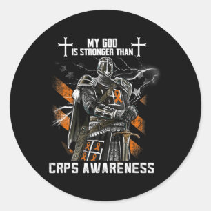 Adesivo Redondo Meu Deus É Mais Forte Do Que A Consciência Do Crps