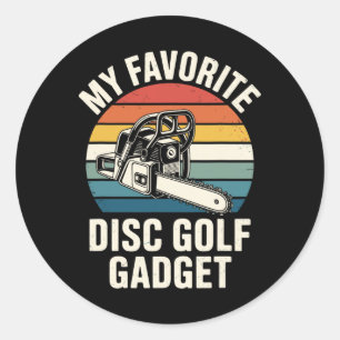 Adesivo Redondo Meu Disco de Golfe Gadget Corrente de Serra Piada