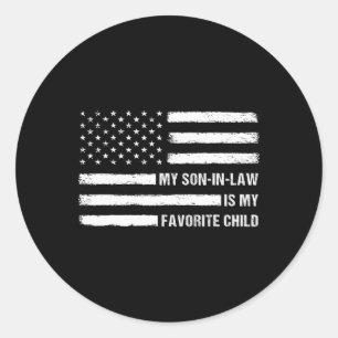 Adesivo Redondo Meu Filho De Direito É Minha Bandeira Americana Fa