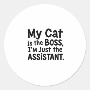 Adesivo Redondo Meu Gato é o Chefe