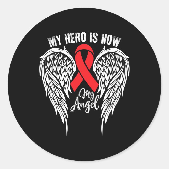 Adesivo Redondo Meu Herói - Anemia Célula Falsiforme Apoiador Ri (Frente)