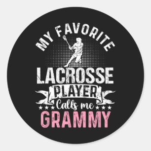 Adesivo Redondo Meu Jogador De Lacrosse Favorito Me Chama De Engra