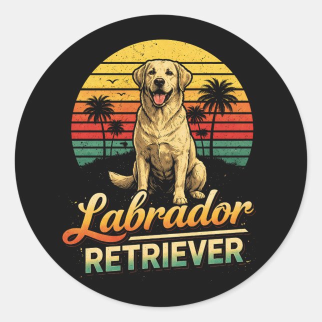 Adesivo Redondo Meu Labrador Retriever (Frente)