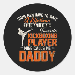Adesivo Redondo Meu Lutador de MMA e Kickboxing Favorito Me Liga