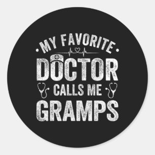 Adesivo Redondo Meu Médico Favorito Me Chama de Gramps Pai&#; s Da