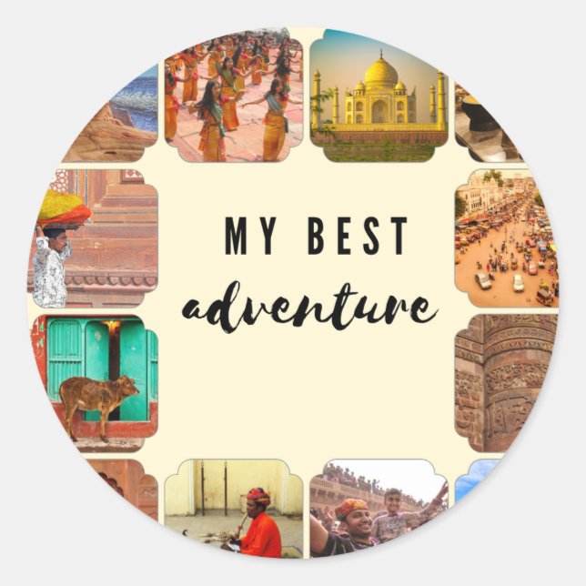 ADESIVO REDONDO MEU MELHOR AVENTURA (Frente)