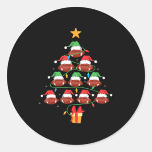 Adesivo Redondo MEU NATAL DE FUTEBOL ÁRVORE Pajama Xmas