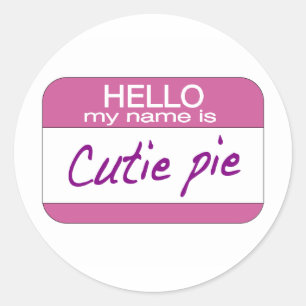 Adesivo Redondo Meu nome é torta de Cutie