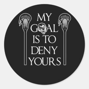 Adesivo Redondo Meu Objetivo É Negar Seu Engraçado Lacrosse