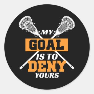Adesivo Redondo Meu Objetivo É Negar Seu Lacrosse