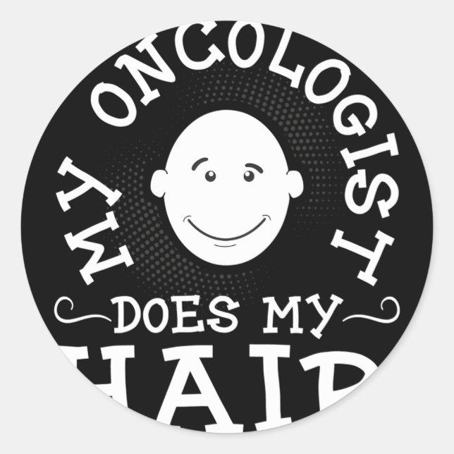 Adesivo Redondo Meu Oncologista Faz Meu Sobrevivente de câncer De  (Frente)