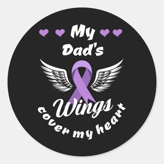 Adesivo Redondo Meu Pai Cobrir De Sobredosagem Meu Coração Sensibi (Frente)