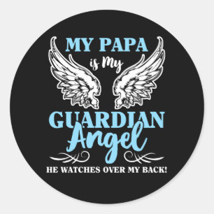 Adesivo Redondo Meu pai é meu Anjo Guardião