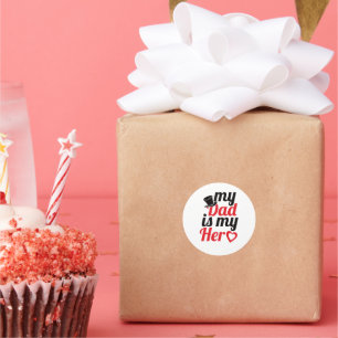 Adesivo Redondo meu pai é meu cartão de saudação de herói (dia de 