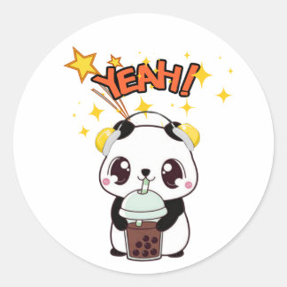 Adesivo Redondo Meu Panda Fofo