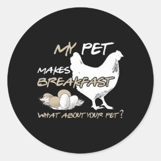 Adesivo Redondo Meu Pet Fazer O Café Da Manhã E Seu Pet O Que é En