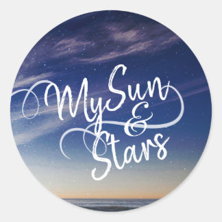 Adesivo Redondo Meu Sol e Stars Sticker
