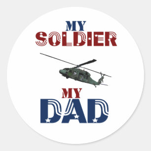 Adesivo Redondo Meu Soldado Meu Hellacopter Pai