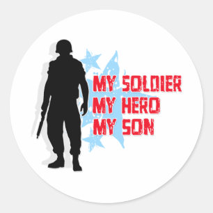 Adesivo Redondo Meu soldado, meu herói, meu filho