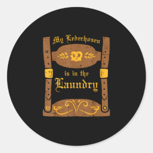 Adesivo Redondo Meu traje de lavanderia lederhosen meninos jovem j
