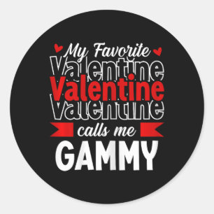 Adesivo Redondo Meu Valentim Favorito Me Chame de Gammy Feliz Vale