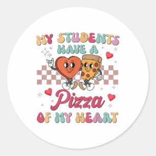 Adesivo Redondo Meus Alunos Têm Uma Pizza Do Meu Professor De Cora