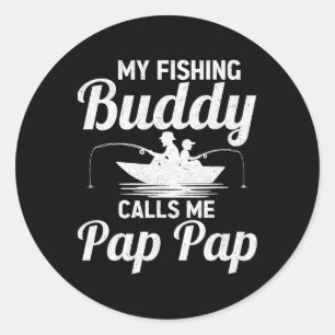 Adesivo Redondo Meus Amigos Pescadores Me Chamam de Papai Papá no