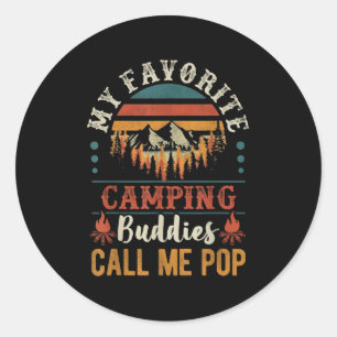 Adesivo Redondo Meus Companheiros de Acampamento Favoritos Me Cham