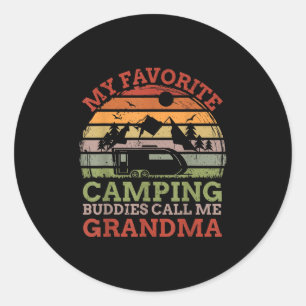 Adesivo Redondo Meus Companheiros de Acampamento Favoritos Me Cham