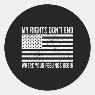 Adesivo Redondo Meus Direitos Não Acabam Com Segundos Conservadore