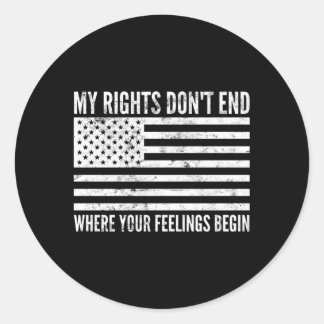 Adesivo Redondo Meus Direitos Não Acabam Com Segundos Conservadore