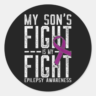 Adesivo Redondo Meus Filhos Combatem Minha Luta Contra A Epilepsia