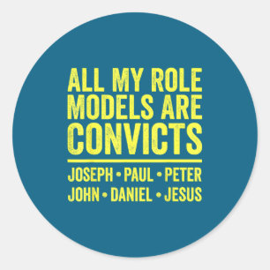 Adesivo Redondo Meus ídolos são condenados joseph paul peter john