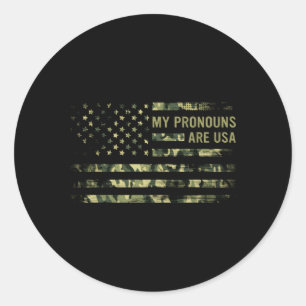 Adesivo Redondo Meus Prêmios São Bandeira Americana No Dia 4 De Ju