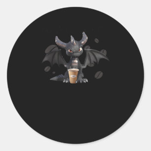 Adesivo Redondo Meus Quatro Moods Preciso De Café Preciso De Uma C