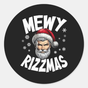 Adesivo Redondo Mewy Rizzmas Crianças Adolescentes Engraçados Feli